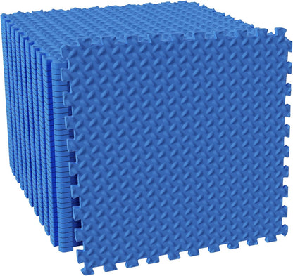 Puzzle Exercise Gym Flooring Mat, 1/2" Thick High-Density EVA Interlocking Tiles Workout Mat for Home Gym, Fitness Equipment, MMA, Gymnastics, 36-Piece Shock-Absorbing Exercise Mat (144 Sq Ft)