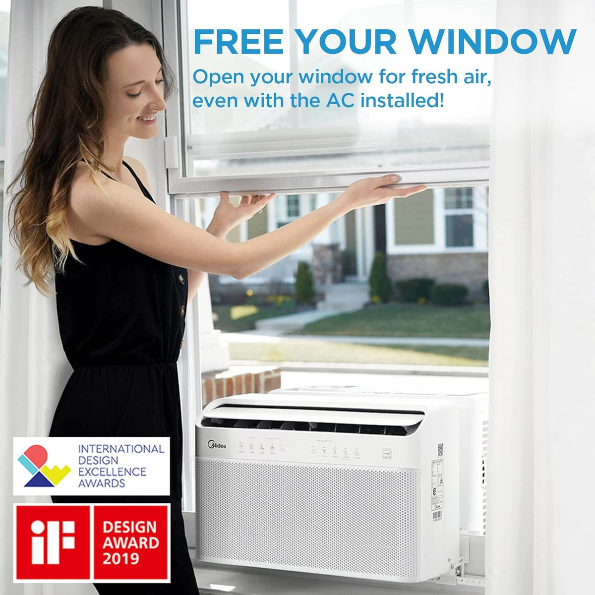 Midea MAW12V1QWT U-Shaped AC Window Air Conditioner