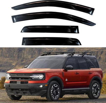 KPY Window Visor Compatible with Ford Bronco Sport 2021-2024, Rain Guard Window Vent Deflectors Tape-On Style, 2021 2022 2023 2024