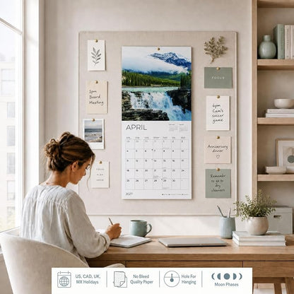 Ducks 2027 Wall Calendar, 12 x 24 Hanging Pacific Waters Press