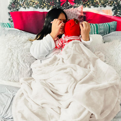 Bedsure Fleece Blanket Twin Size Cream - 300GSM Lightweight Plush Fuzzy Cozy Soft Warm Blanket for Bed, Sofa, Couch, Travel, Camping, 60x80 inches