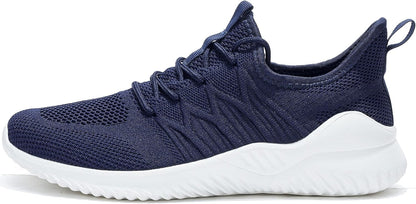 Mens Slip On Running Shoes Athletic Walking Trainers Lightweight Breathable Mesh Tennis Sneakers
