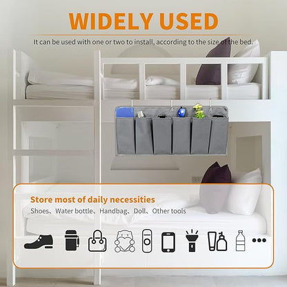 RV Shoe Pockets 6 Large Pockets Heavy Hanging Bedside Storage Organizer with Sturdy Hooks for Shoes, Toys and Tools