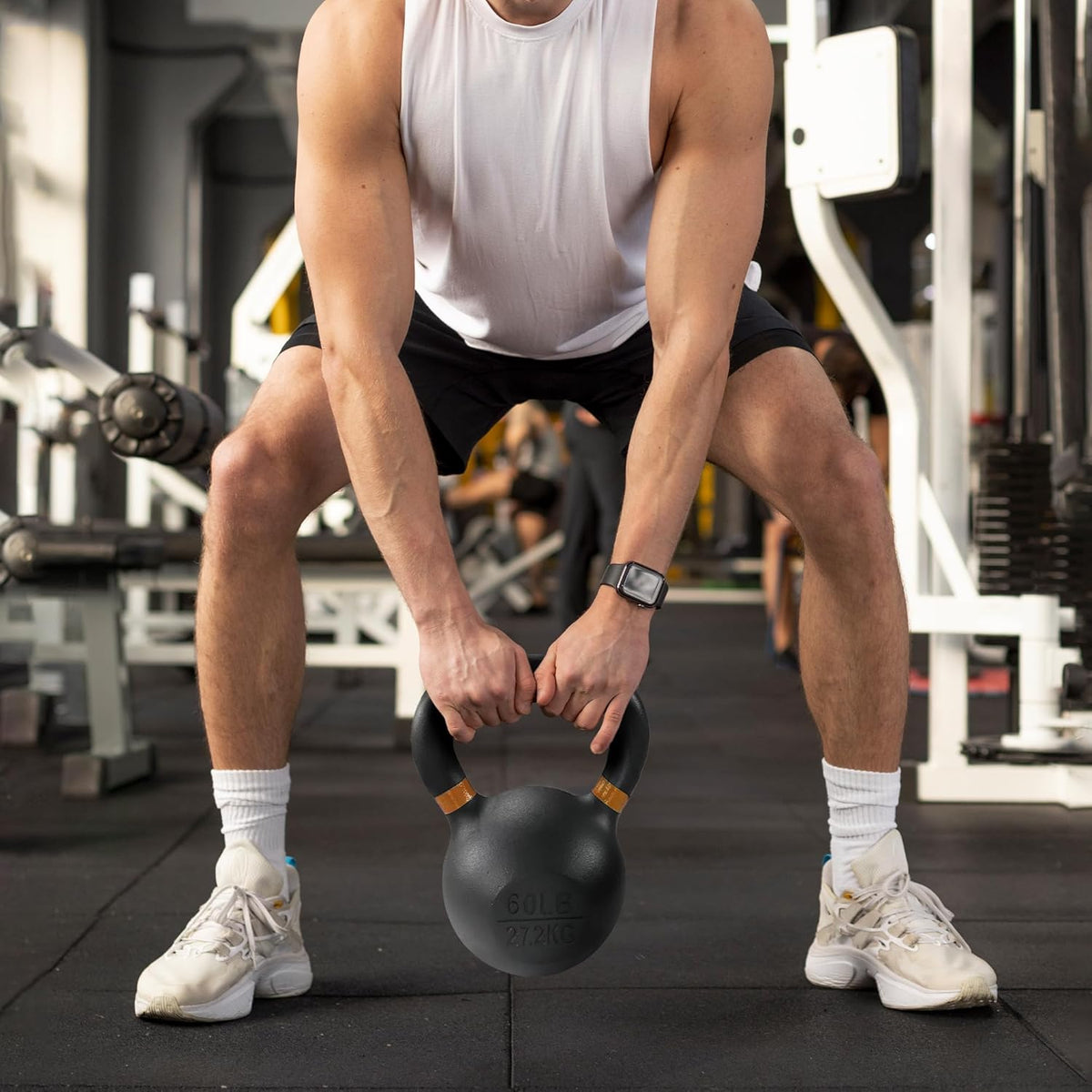 Kettlebell Cast Iron Solid Smooth Weights for Strength Training, Home Workout Gym, Training Kettlebells Sets for Women & Men