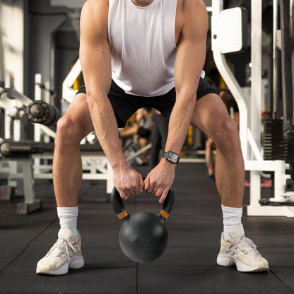Kettlebell Cast Iron Solid Smooth Weights for Strength Training, Home Workout Gym, Training Kettlebells Sets for Women & Men