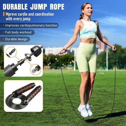 Agility Ladder, Speed Training Equipment Set, 20ft Agility Ladder, 12 Soccer Cones, 4 Hurdles, Jump Rope, Running Parachute, Basketball Football Soccer Training Equipment for Kids, Youth, Adults