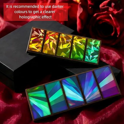 Ziliny Windmill and Diamond Holographic Chocolate Bar Mold Silicone, Rainbow Light Effect Chocolate Bar Deep Thick Molds for DIY Candy Dessert Baking, Candy, Wax Melts, Cake Decoration (Rectangle)