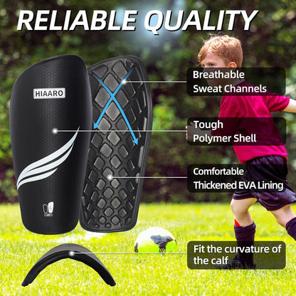 Soccer Shin Guards for Kids Youth Adults, Shin Pads and Sleeves with Optimized Insert Pocket, Protective Soccer Equipment for Boys Girls Men Women