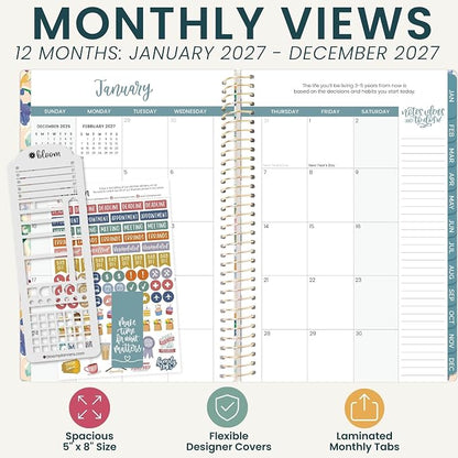 bloom daily planners 2027 Planner (January - December 2027) - Weekly & Monthly Softcover Planner for Women - Calendar Year Inspirational Agenda Book with Stickers - 5.5" x 8.25" - Morning Song