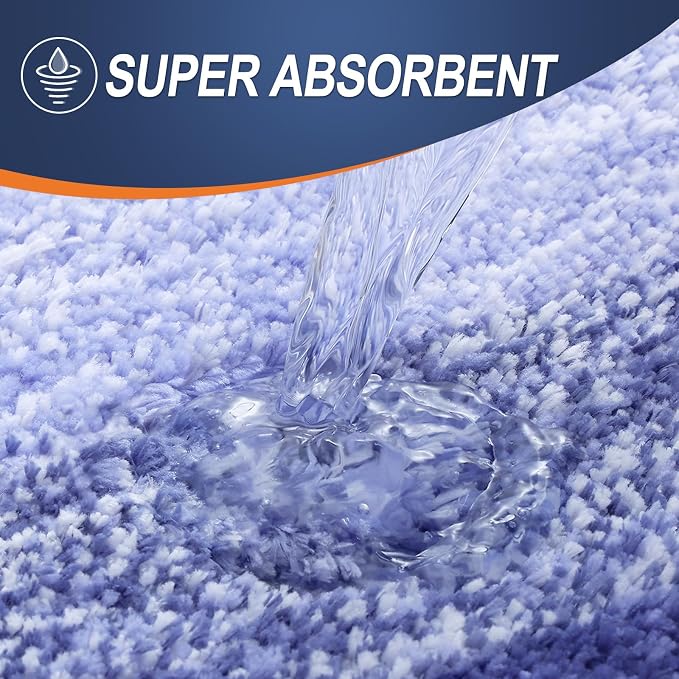 OLANLY Bathroom Rugs Mat 30x20, Extra Soft Absorbent Microfiber Bath Rugs, Rubber Backing, Quick Dry, Machine Washable Bath Mats for Bathroom Floor, Tub and Shower, Home Decor Accessories, Blue-Violet