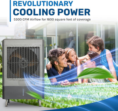 Hessaire MC61M 5,300 CFM 3-Speed Portable Evaporative Cooler