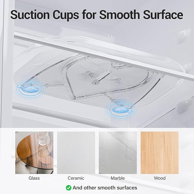 LAMU Lazy Susan Organizer 14.56''x11'' for Refrigerator Organizers and Storage Fridge Organization, Turntable Condiment Organizer for Kitchen, Table Top, Cabinet, Pantry, Countertop, 1 Pack