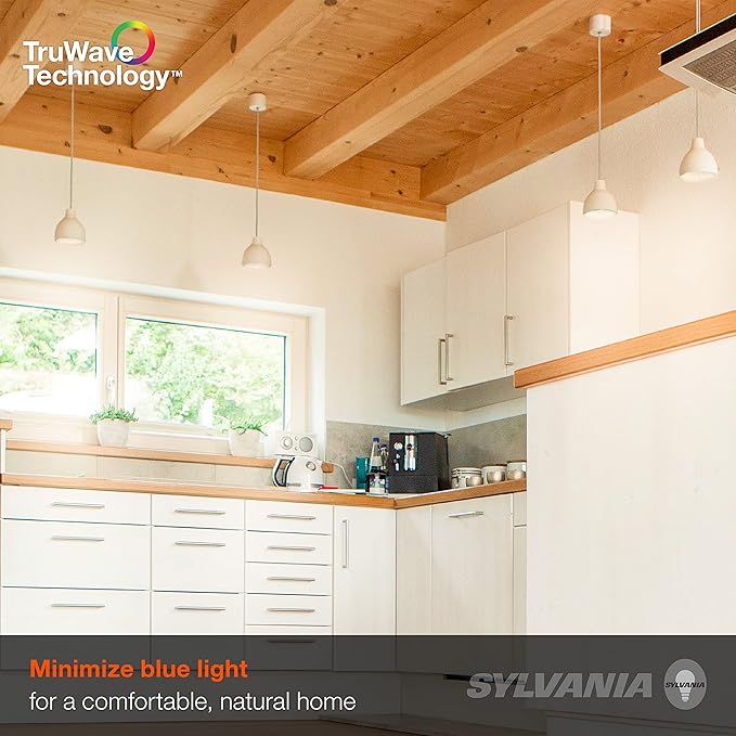 Sylvania Led Truwave Natural Series A19 Light Bulb, 75W Equivalent, Efficient 11W, 1100 Lumens, Dimmable, Clear, 2700K, Soft White - 6 Pack (40807)