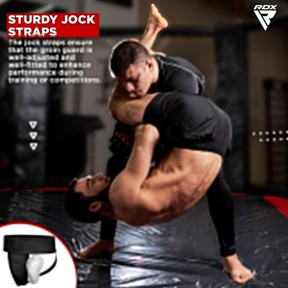 RDX Groin Protector Cup Men, Boxing Kickboxing MMA Muay Thai Sparring Groin Guard, Ventilated Adjustable,Karate Fighting Training, Underwear Jiu Jitsu BJJ Protection, Boys Youth