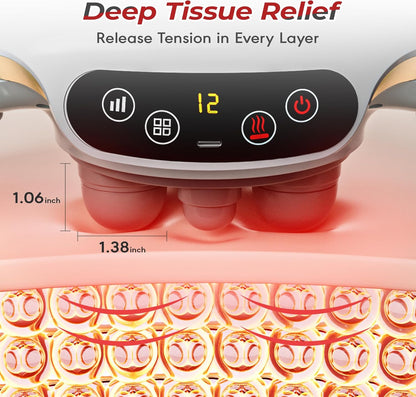 Electric Abdominal Massager, Stomach Massager for Digestion, Belly Cellulite Massage for Flattening Belly,Relieves Discomfort Caused by Bloating, Constipation,Stomach Pain, Gifts for Mom