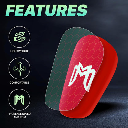 MiniGuards - Mini Shin Guards for Soccer Players - Tiny Shin Pads for Men, Women, Teens - Miniature Shin Guards 3.9 x 2.4 inch - Perfect for High Level Soccer Athletes