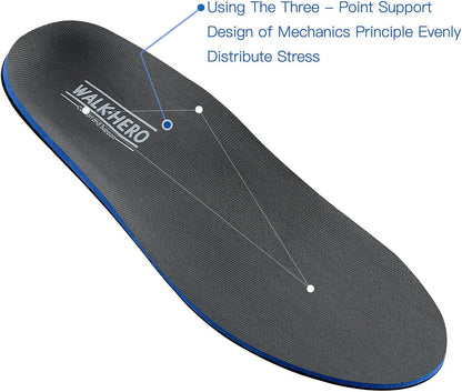 Plantar Fasciitis Feet Insoles Arch Supports Orthotics Inserts Relieve Flat Feet, High Arch (Mens 12-12 1/2 | Womens 14-14 1/2)