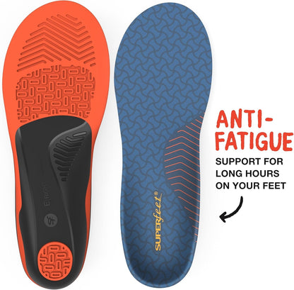 Superfeet Work Cushion - Trim-to-Fit Orthotic Shoe Inserts - Professional Grade - Men 9.5-11 / Women 10.5-12