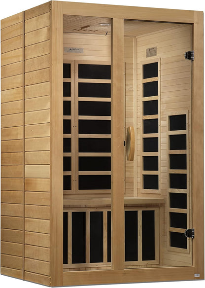 Santiago Elite 2-Person Ultra Low EMF (Under 3 MG) FAR Infrared Sauna, Curb Side Delivery