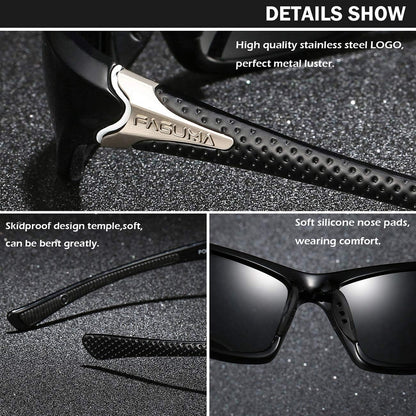 FAGUMA Sports Polarized Sunglasses For Men Cycling Driving Fishing UV400 Protection