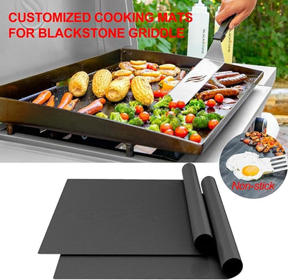 UBeesize 2 Pack Nonstick Grilling Mats for 36 Inch Blackstone Griddle, Resuable Cooking Mat for Grilling, BPA and PFOA Free Heavy Duty BBQ Grill Mats, Griddle Accessories Kit-36x21.25 Inch