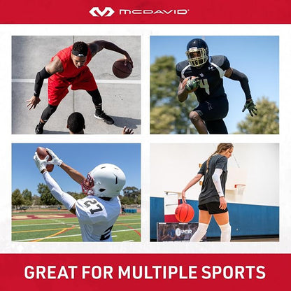 McDavid HEX Shooter Arm Sleeve Single Padded Compression Sleeve Basketball Football Sports Protection