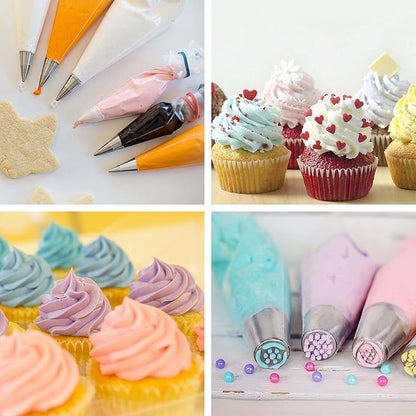 Piping Bags, Pastry Bags 16 Inch 100pcs, Disposable Icing Piping Pastry Bags For Cookie/Cake Decorating Supplies, Anti Burst And Non-Slip Thicken Cake Decorating Bags