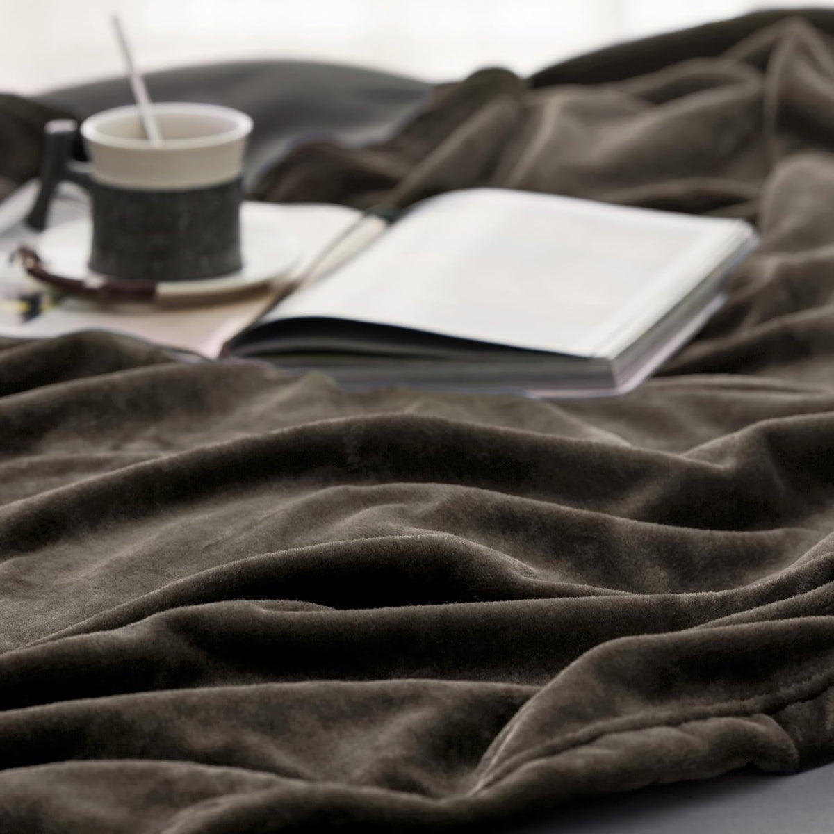 Bedsure Brown Fleece Blankets King Size - Bed Blanket Soft Lightweight Plush Cozy Fuzzy Luxury Microfiber, 108x90 inches