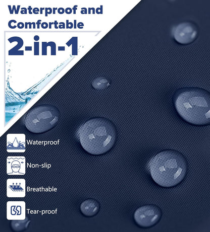Aegend Fabric Swim Cap, Silicone Waterproof Layer - Breathable Cloth Swimming Cap, Keep Hair Dry with Hight Elasticity for Youth(8-16) Adult, 2 Sizes to Choose