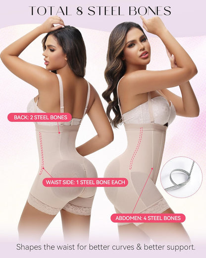 SHAPSHE Faja Colombianas Moldeadoras Body Shaper Strapless Shapewear Stage High Compression Garment Butt Lifter Tummy Control
