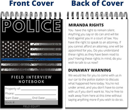 Field Equipt Police Incident Report Pocket Notepads, 5" x 3.5", 12 Pack