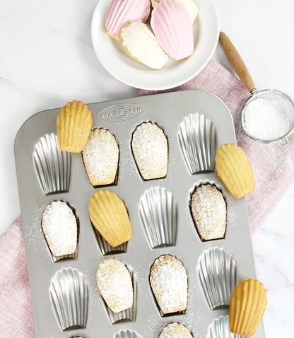 USA Pan Bakeware Nonstick Madeleine Pan, 16 Well