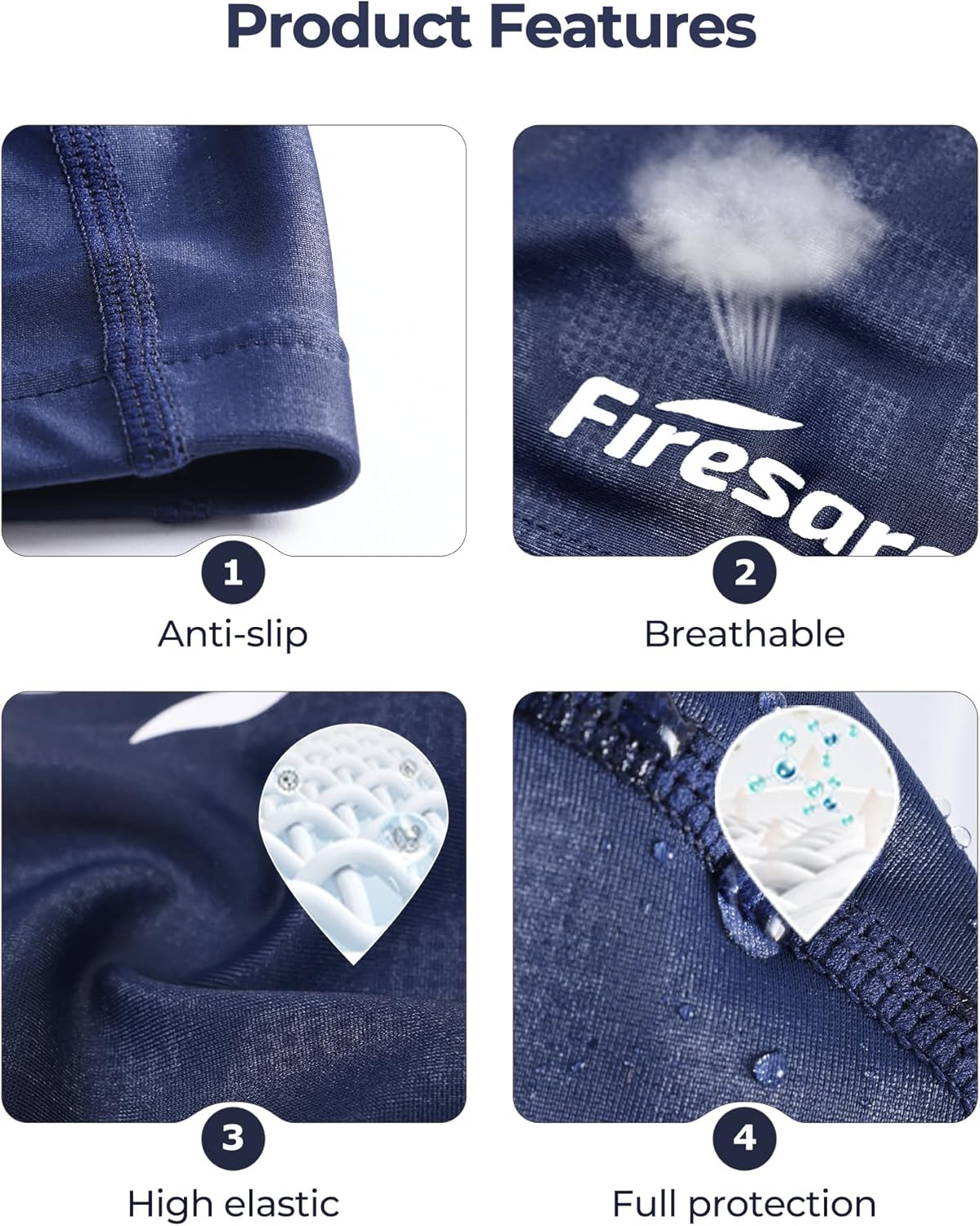 Firesara Fabric Swim Cap, High Elasticity Swimming Cap Keeps Hair Clean Breathable Fit Both Long Hair Short Hair, Swim Caps Woman Girls Men Kids One Size Hat
