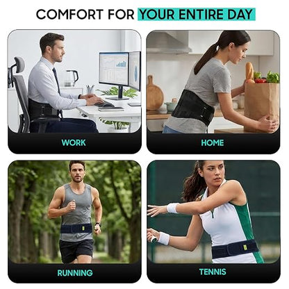 Lower Back Brace for Women and Men, Adjustable Back Brace with Back Support Belt and Back Support Brace, Slim Breathable Lumbar Support for Daily Stability, Back Braces XS/S(Waist:26''-31.5'')