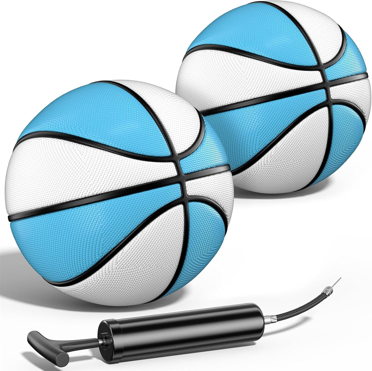 2 Pack Pool Basketball - Choose Between Size 3 and Size 6, Waterproof Ball with Anti-Slip Grip, Sturdy for Swimming Pool Basketball Hoops & Games