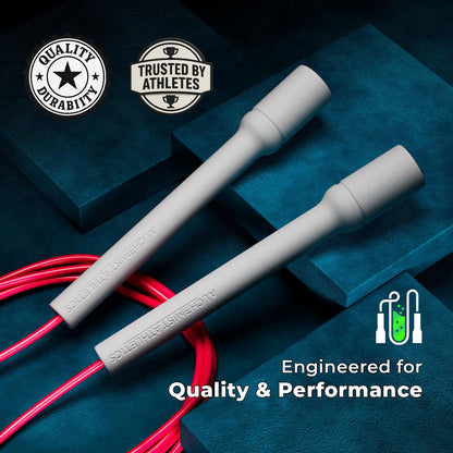 Premium Tangle-Free Jump Rope for Men & Women | Adjustable 10ft Skipping Rope | Ideal for Boxing, CrossFit & Cardio Training | Speed Rope for Fitness & Double Unders | Shatterproof Ergonomic Handles | Durable 5mm Cord