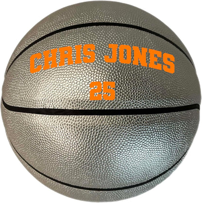 HAMMET Personalized Basketball – Customized Basketball with Your Name or Text – Multiple Colors, Fonts & Designs Available – Durable for Indoor and Outdoor - Ideal Gift for Son, Daughter, Boy or Girl