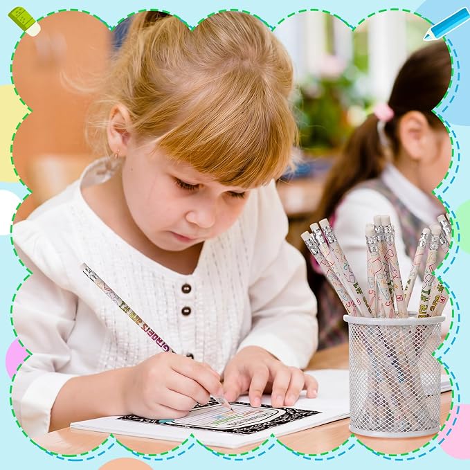 Tenceur 24 Set Back to School 1st Graders Pencils & Cards Gifts Bulk