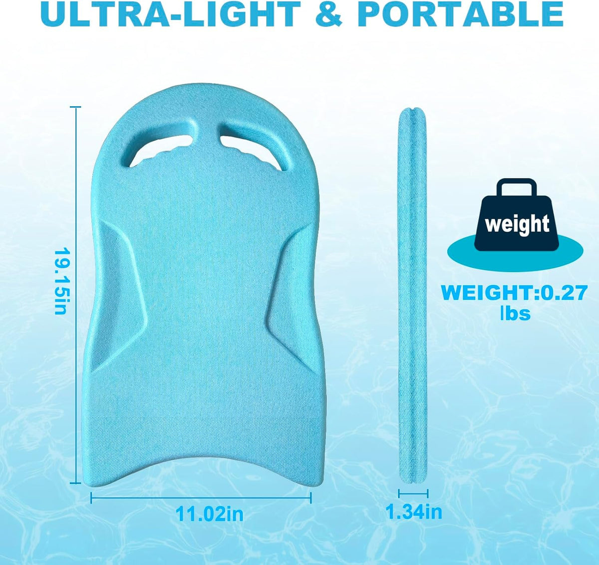Swimming Kickboard, Lightweight and High Buoyancy Swim Training Board for Swimmers, Durable EPP Material, Ideal for Pool Exercise and Swimming Lessons