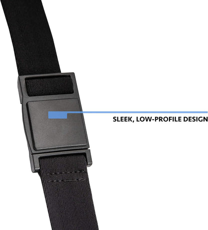 FLYT Solo Belt - Minimalist Web Nylon Belt with Quick-Release Magnetic Plastic Buckle, TSA Friendly