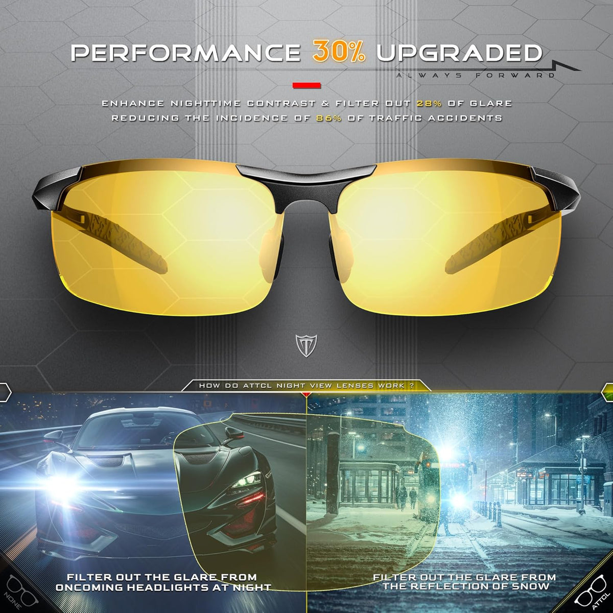 ATTCL Men's Sports Polarized Sunglasses Men for Driving running Fishing Golf - UV Protection Sun glasses Metal Frame