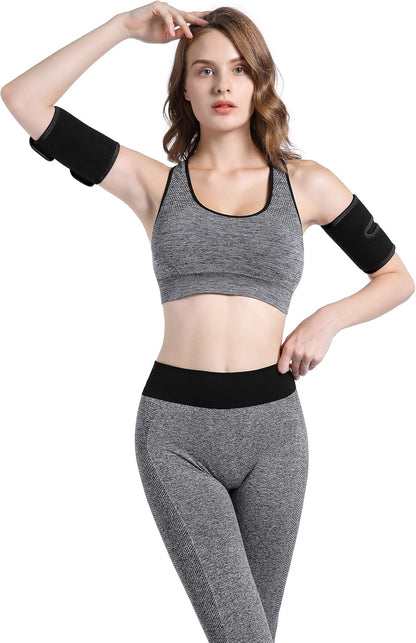 Bakerdani Hot Sweat Neoprene Compression Arm Sauna Sleeves Slimmer Bands Wraps Arm Trimmers for Men & Women (a Pair)