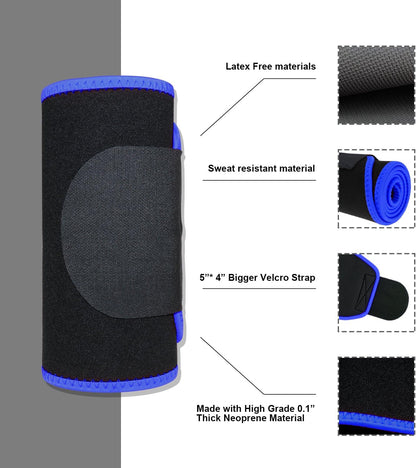 Biange Waist Trainer for Women Men Sweat Belt Waist Trimmer Belly Band Stomach Wraps
