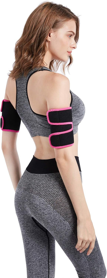 Bakerdani Hot Sweat Neoprene Compression Arm Sauna Sleeves Slimmer Bands Wraps Arm Trimmers for Men & Women (a Pair)