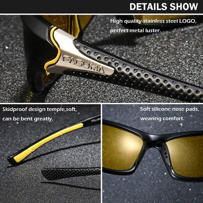 FAGUMA Sports Polarized Sunglasses For Men Cycling Driving Fishing UV400 Protection