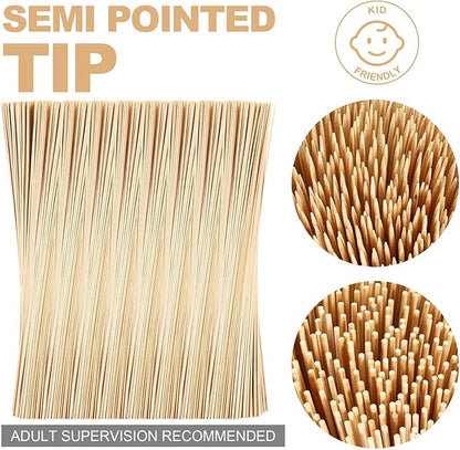 Suclain 600 Pcs 36" Long 5mm Thick Marshmallow Roasting Sticks, Smores Sticks Bamboo Skewers BBQ Kabob Grilling Barbecue Roasting Camping for Outdoor Fire Pits Campfires