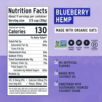 Purely Elizabeth, Blueberry, Ancient Grain Granola, Gluten-Free, Non-GMO, 12 Ounce (Pack of 3)