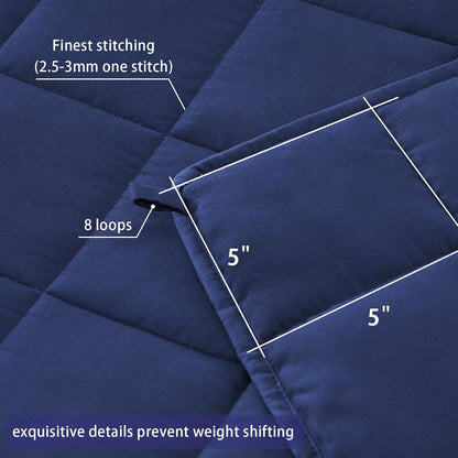 yescool King Size Weighted Blanket for Adults (20 lbs, 80” x 87”, Blue) Cooling Heavy Blanket for Sleeping Perfect for 190-210 lbs, Breathable Blanket for Adults & Couple All Season, Machine Washable