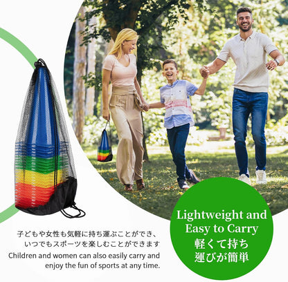 BiAnYC 7 Inch Plastic Sport Training Traffic Cones- Set of 10 Pcs/25 Pcs, 5 Colors(Orange/Yellow/Red/Blue/Green)