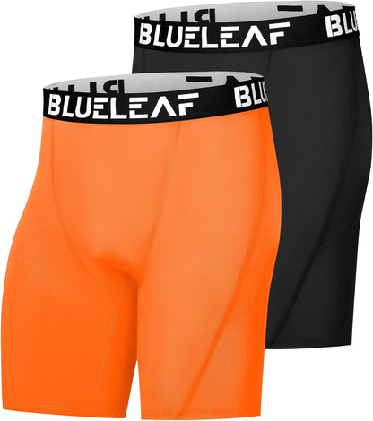Blueleaf Men's Compression Shorts Sports Running Spandex Shorts Performance Athletic Workout Base Layer Underwear